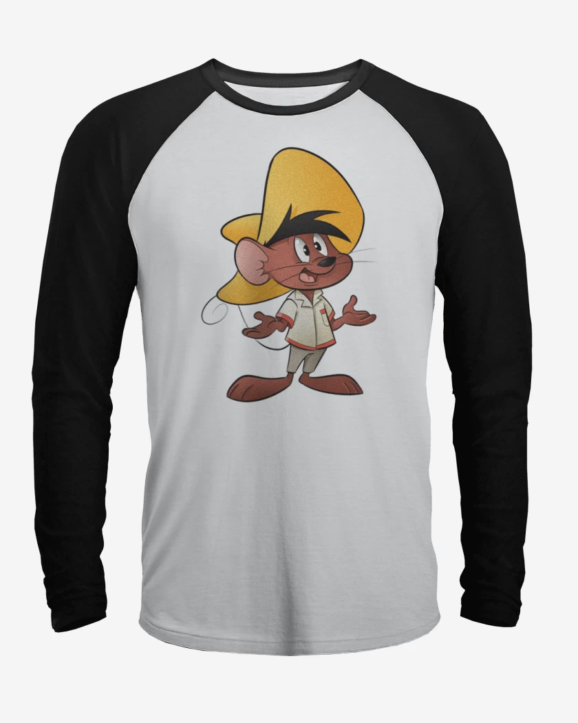 Polera Raglan Blanco / Negro de Speedy Gonzalez