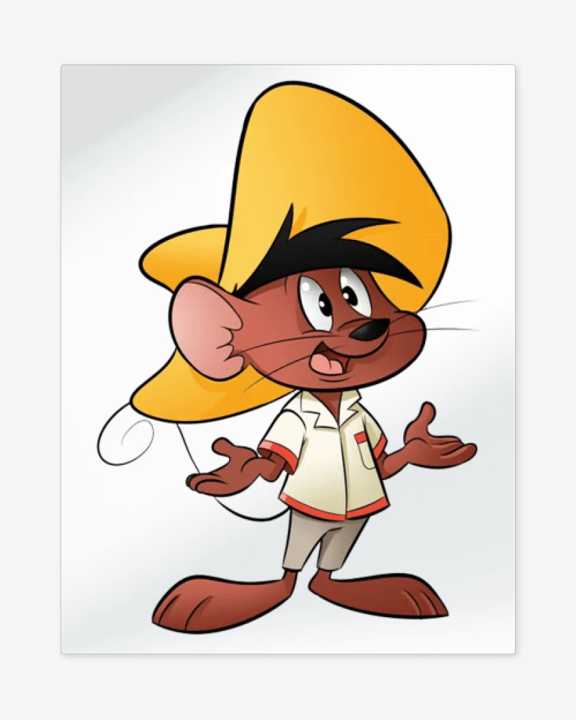 Print metalico Blanco de Speedy Gonzalez