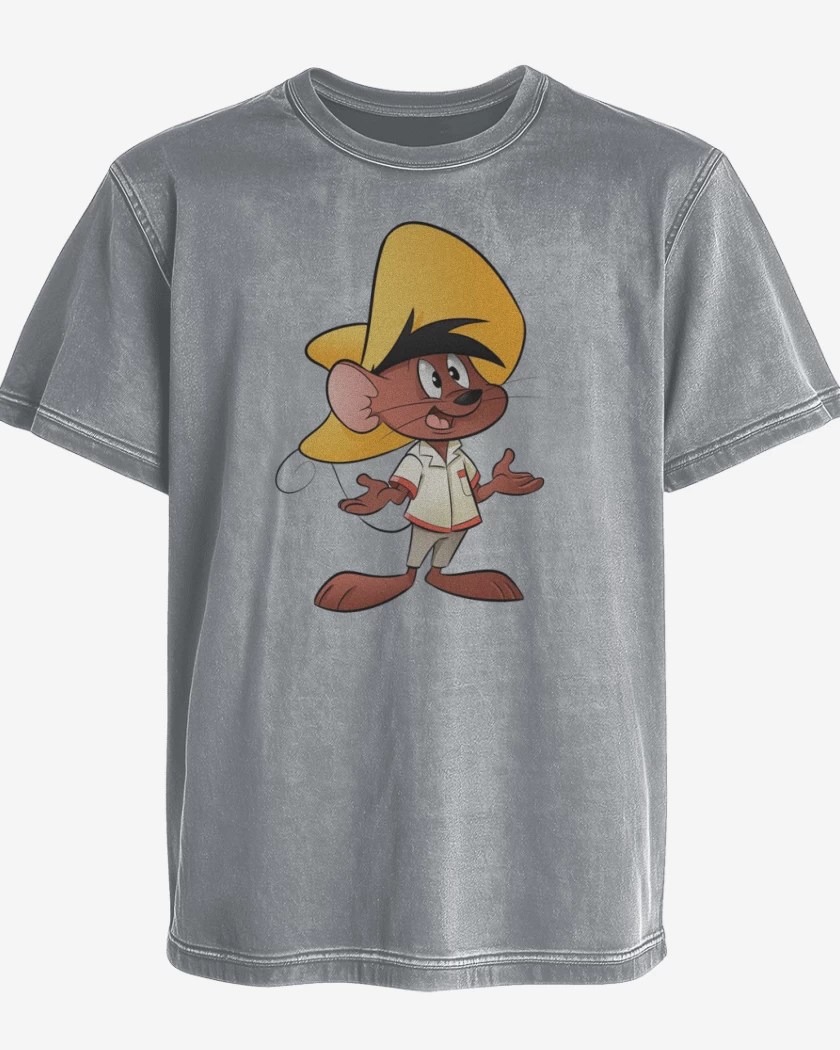 Polera desgastada Gris Melange de Speedy Gonzalez