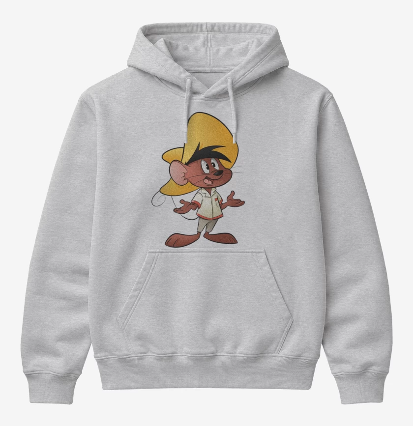 Poleron Canguro básico Gris Melange de Speedy Gonzalez