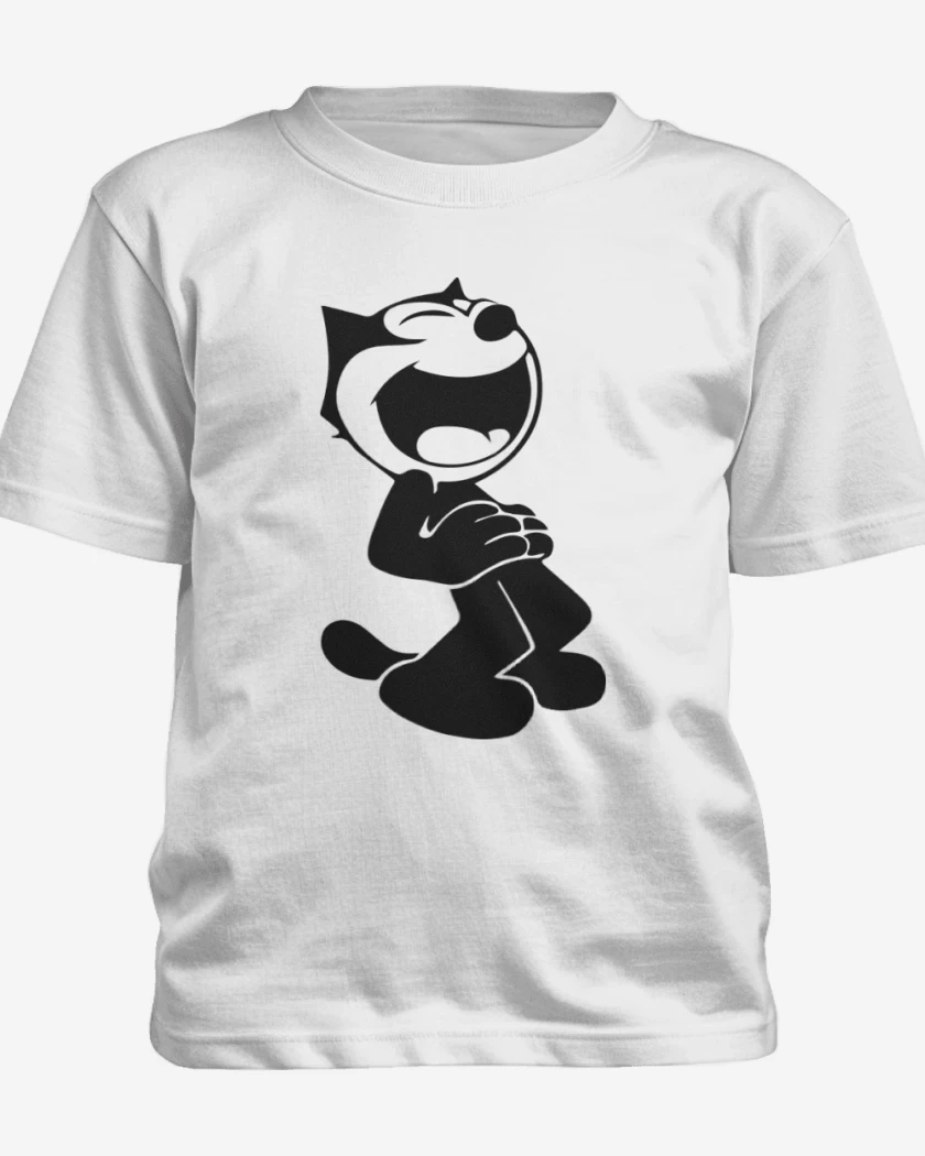 Polera de niño Blanco de Gato felix 