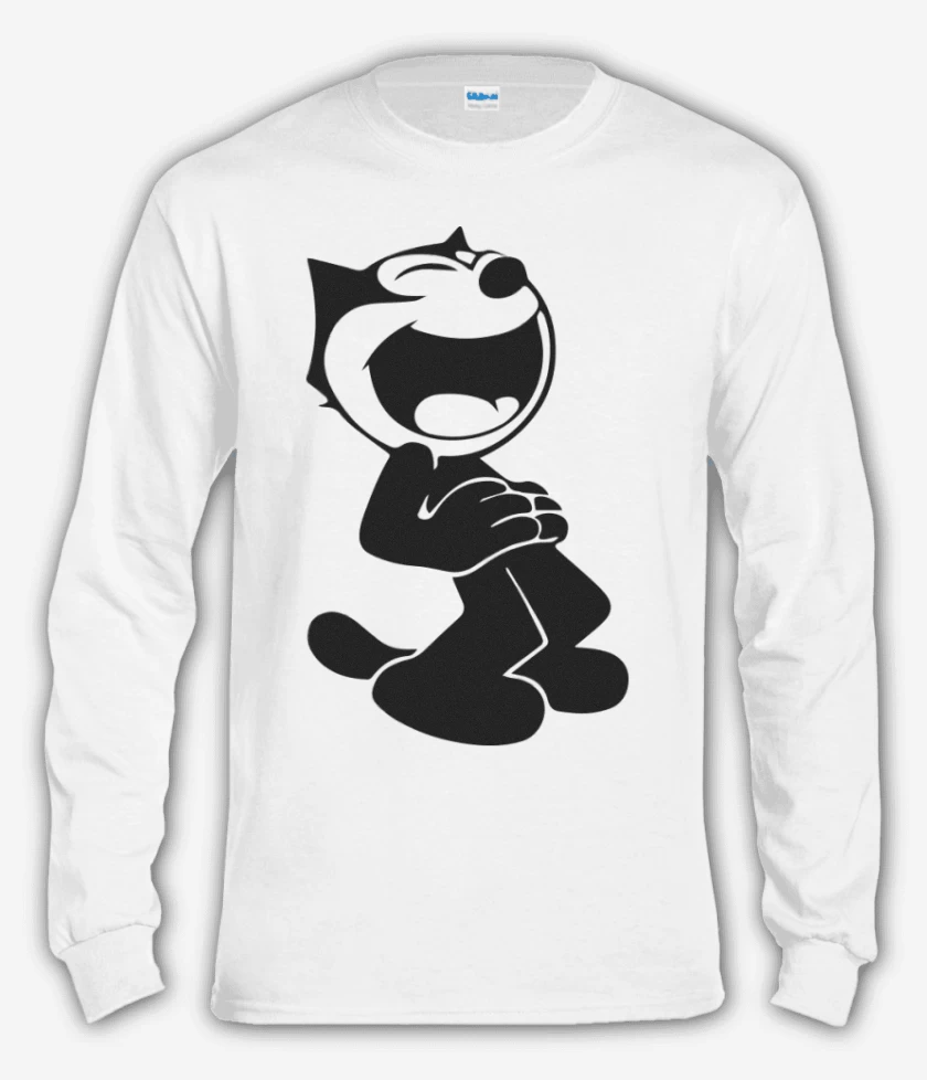 Polera manga larga Blanco de Gato felix 