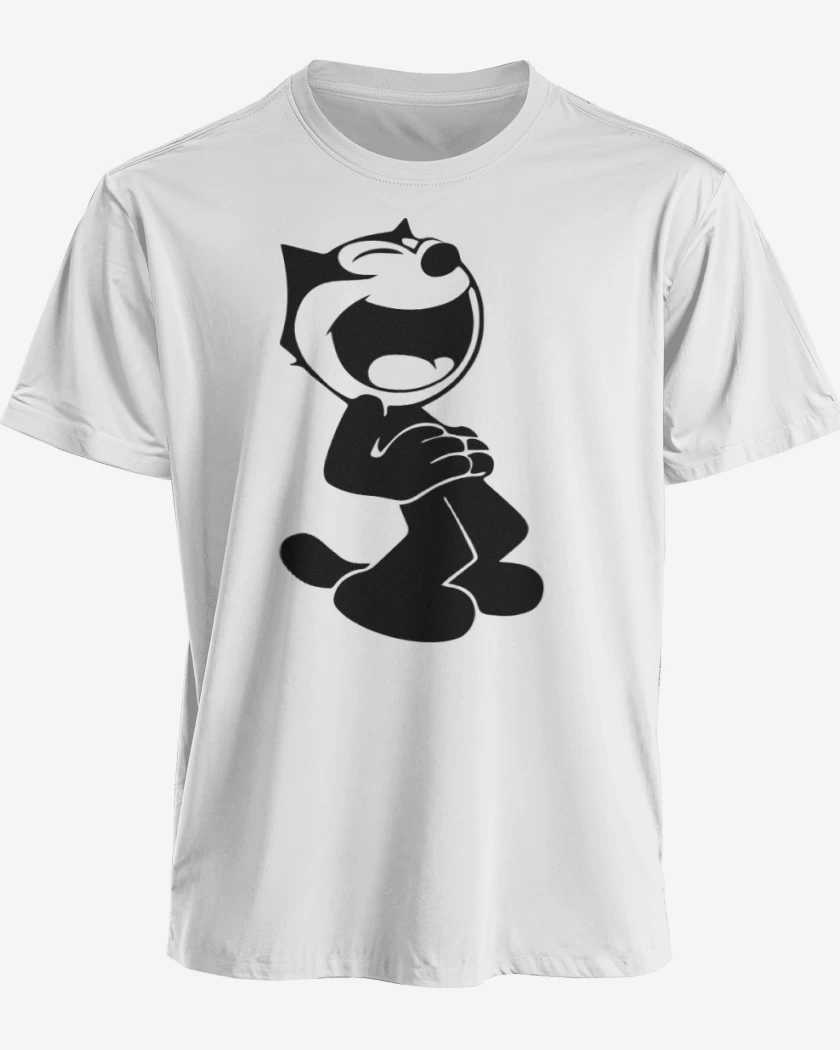 Polera premium Blanco de Gato felix 