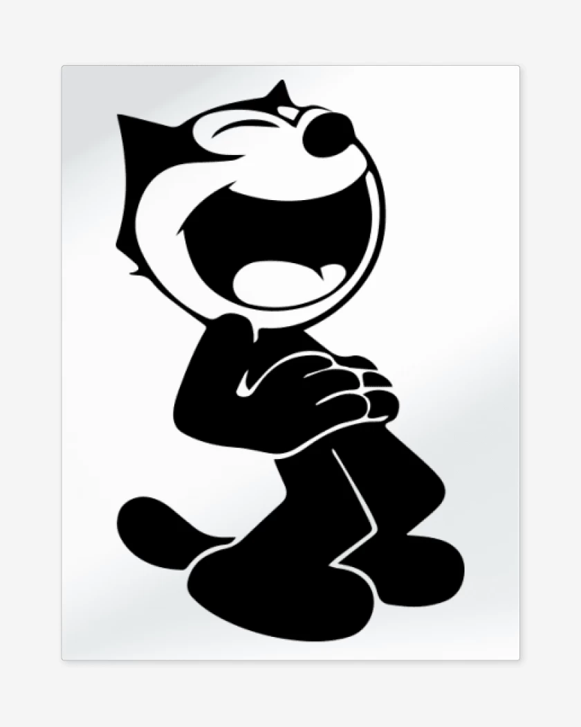 Print metalico Blanco de Gato felix 