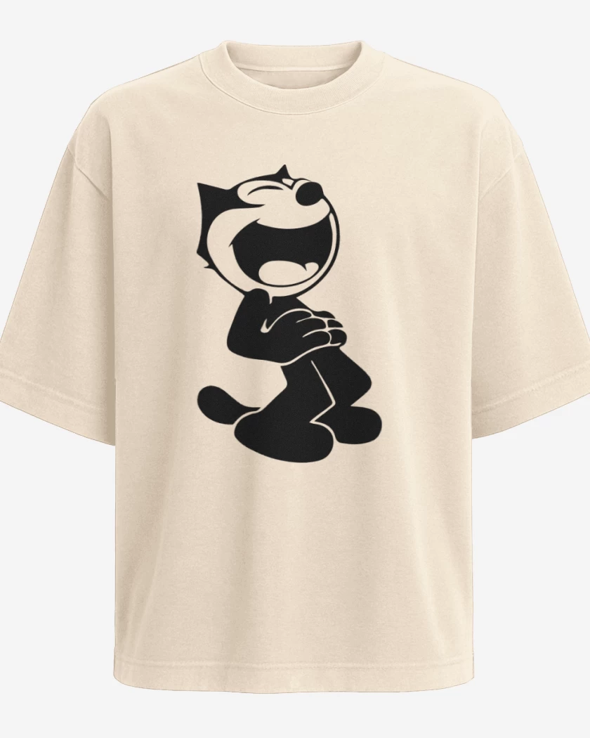 Polera Oversize Beige de Gato felix 