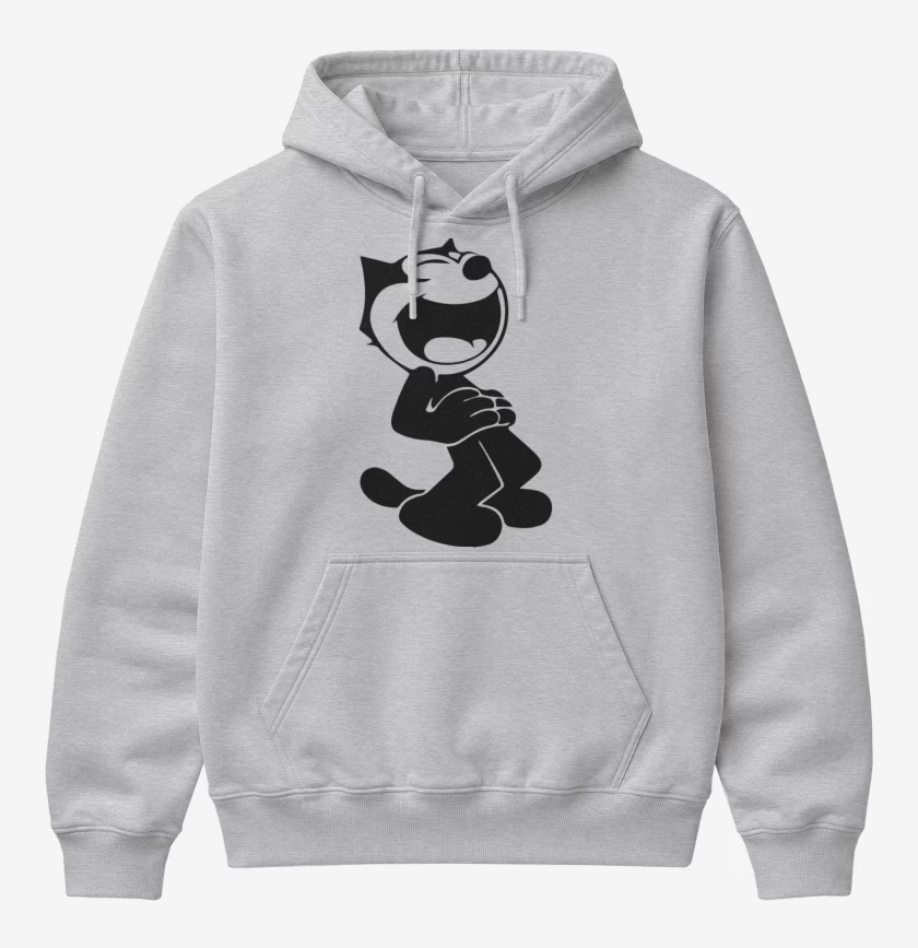 Poleron Canguro básico Gris Melange de Gato felix 