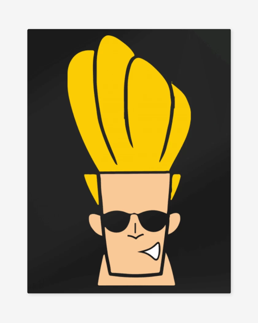 Print metalico Negro de Jhonny Bravo