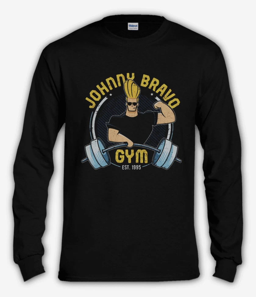Polera manga larga Johnny Bravo gym