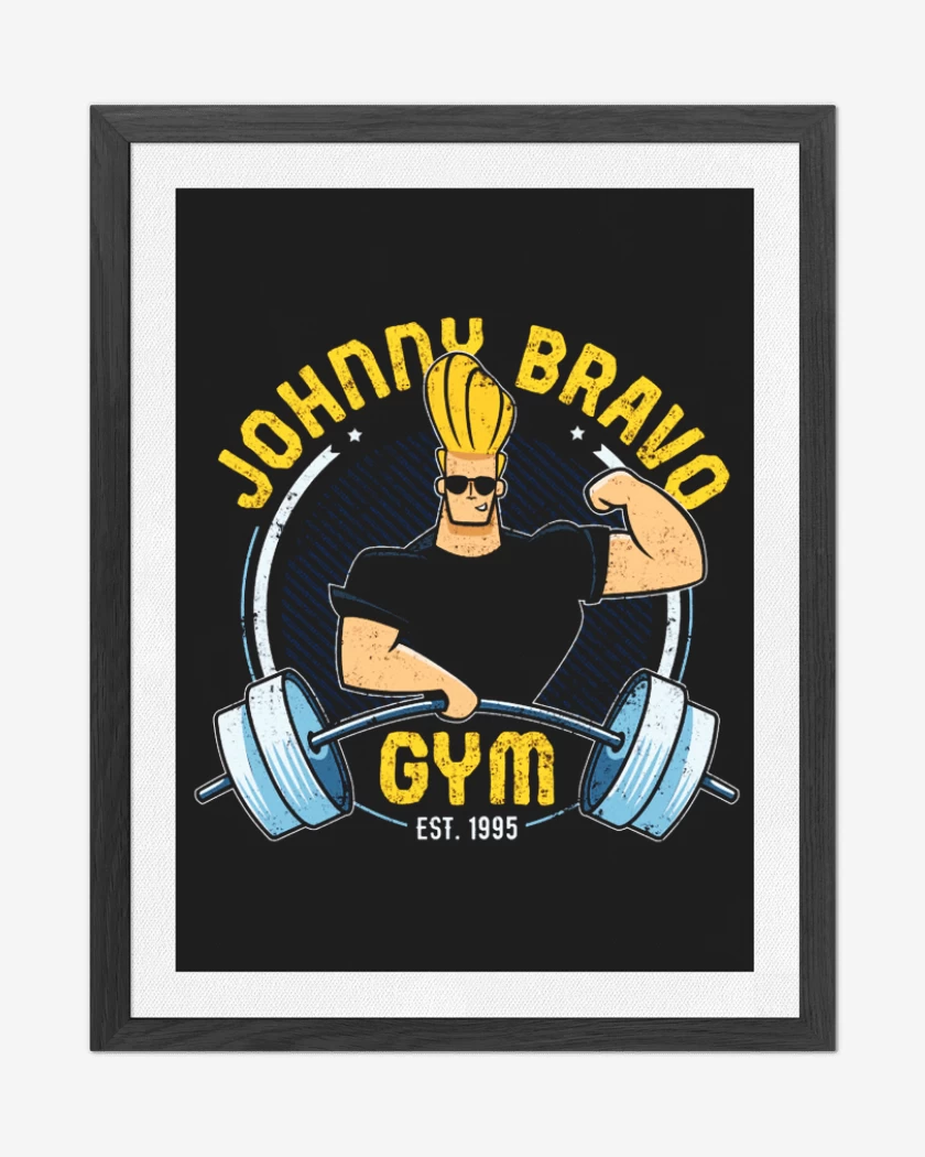 Cuadro decorativo Negro de Johnny Bravo gym