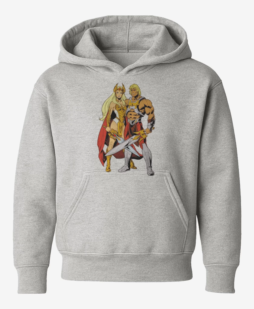 Poleron de niño Gris Melange de She Ra y He Man