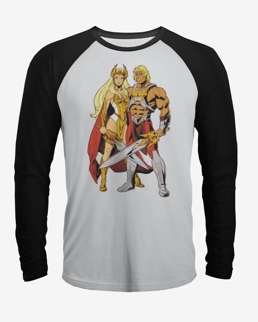 Polera Raglan She Ra y He Man