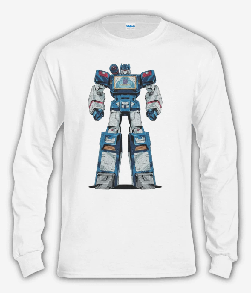 Polera manga larga Blanco de Transformer soundwave