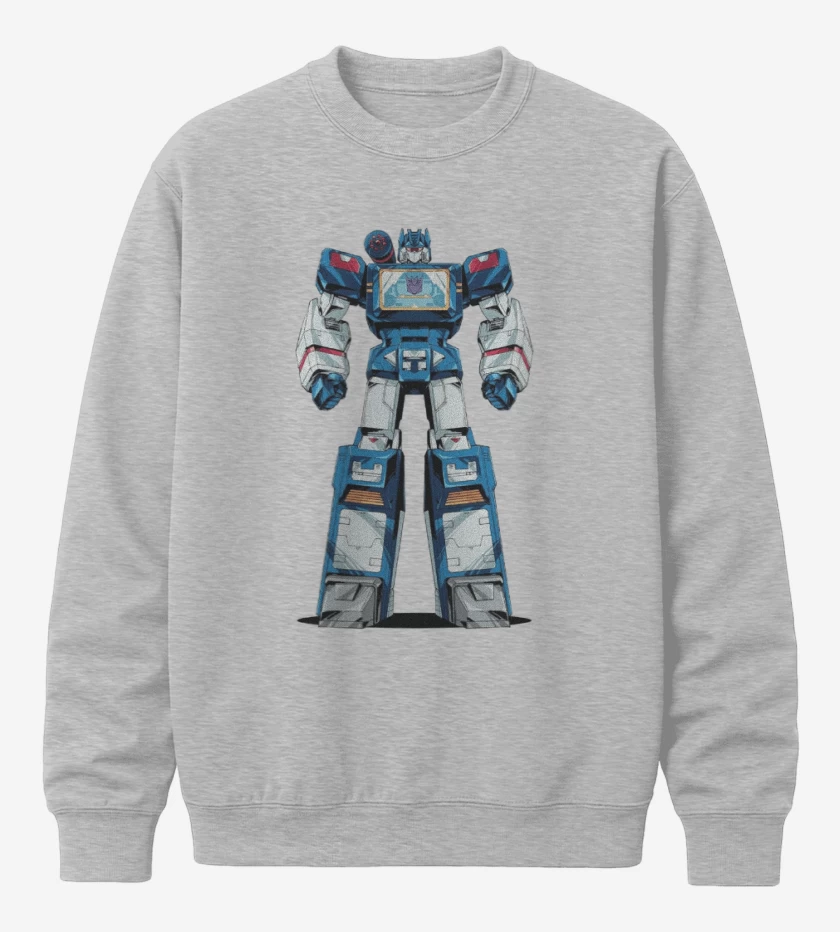 Poleron polo Gris Melange de Transformer soundwave