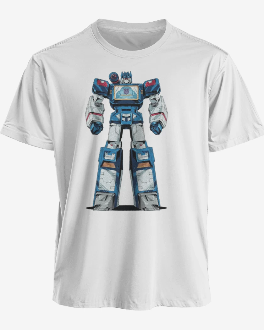 Polera premium Blanco de Transformer soundwave