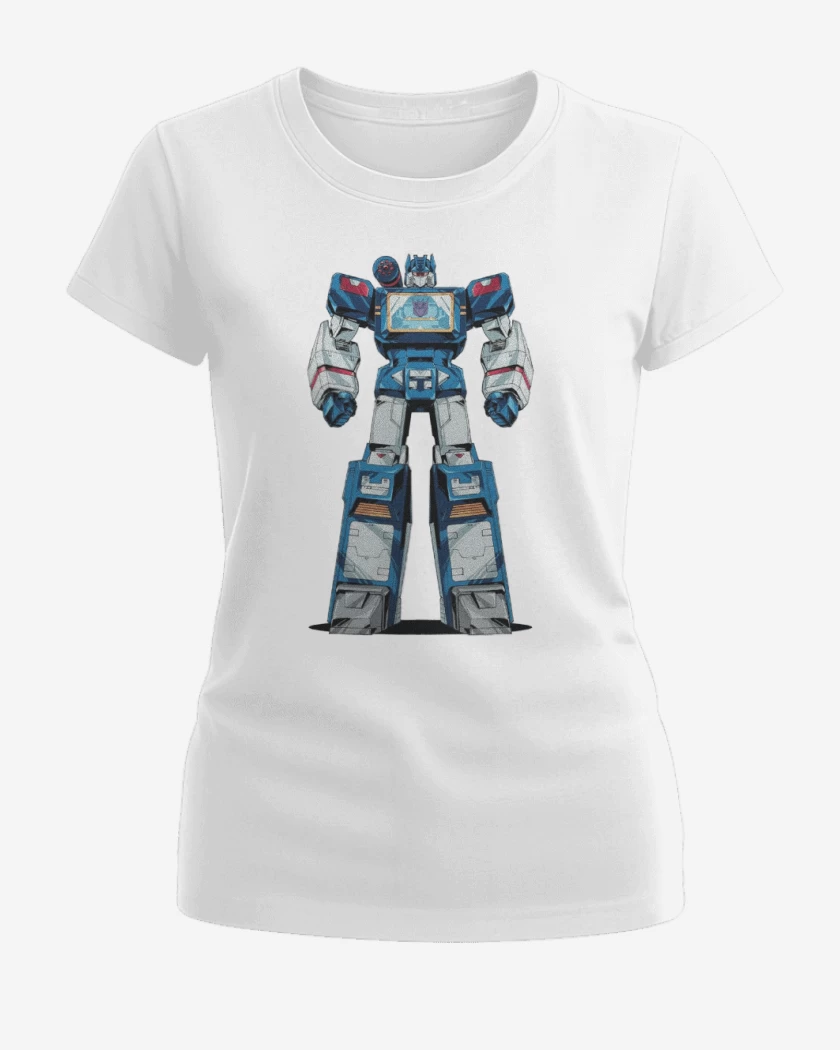 Polera de Mujer Blanco de Transformer soundwave