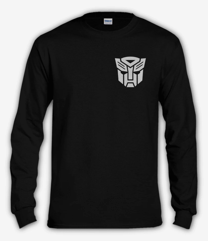 Polera manga larga Negro de Transformer bolsillo