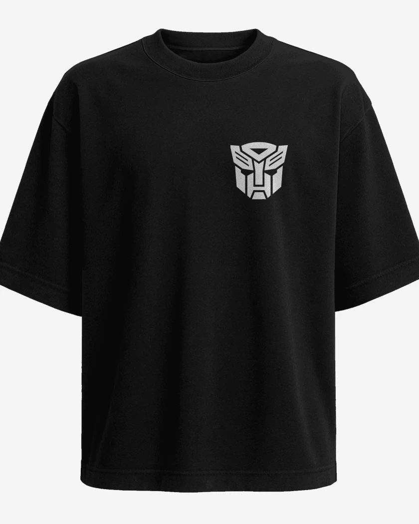 Polera Oversize Negro de Transformer bolsillo