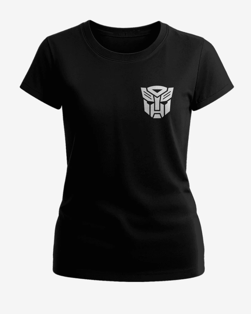 Polera de Mujer Negro de Transformer bolsillo