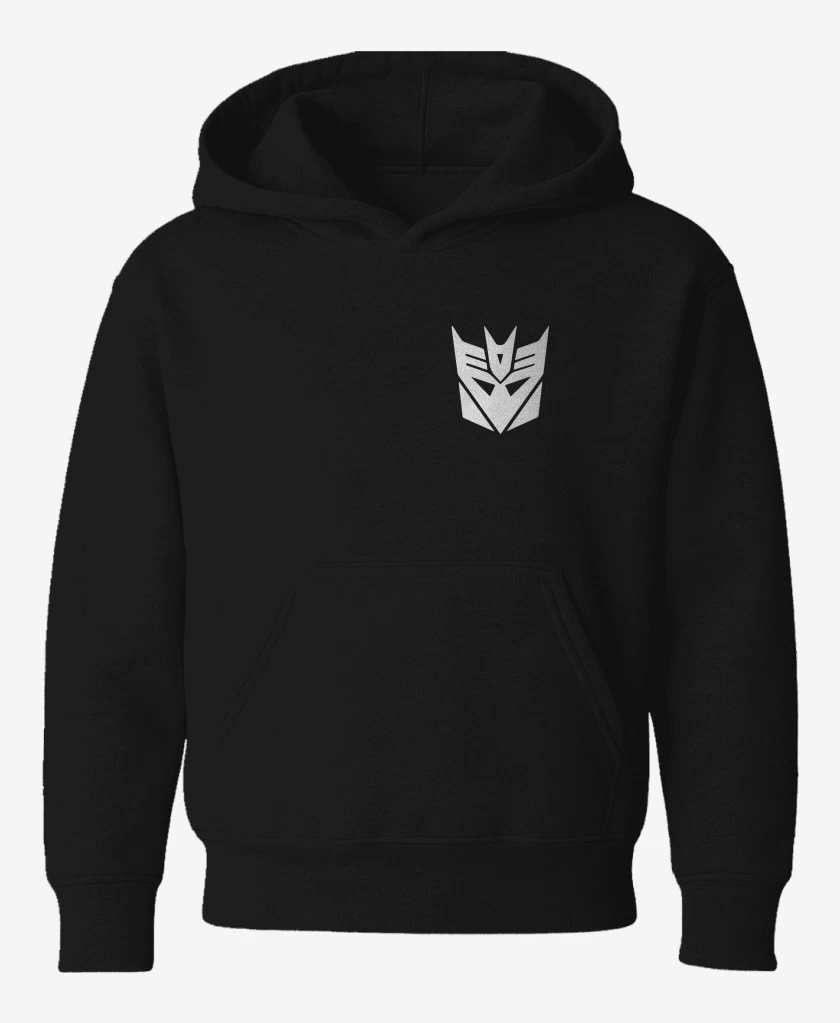 Poleron de niño Negro de Decepticons bolsillo