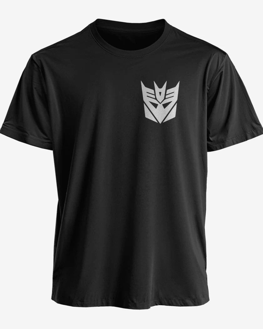 Polera premium Negro de Decepticons bolsillo