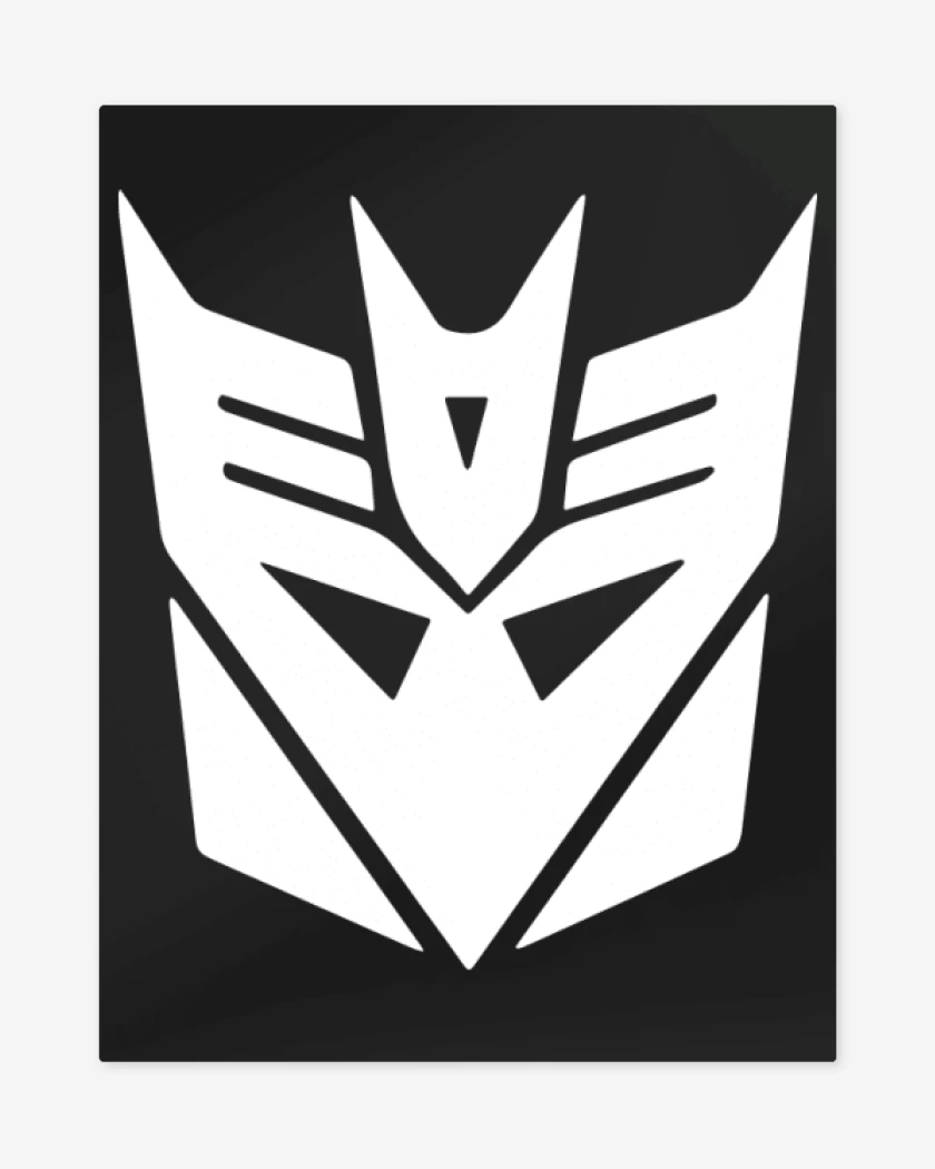 Print metalico Negro de Decepticons bolsillo