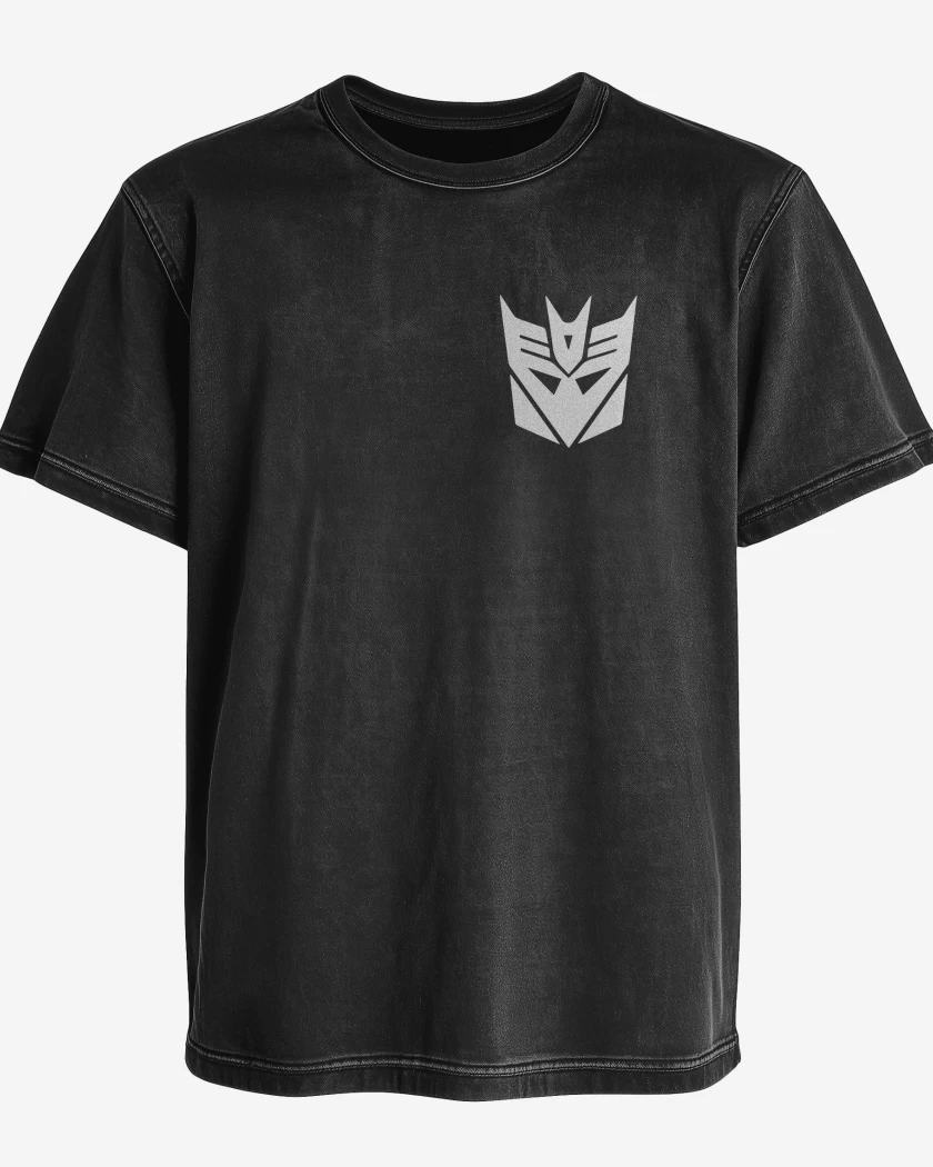 Polera desgastada Negro de Decepticons bolsillo