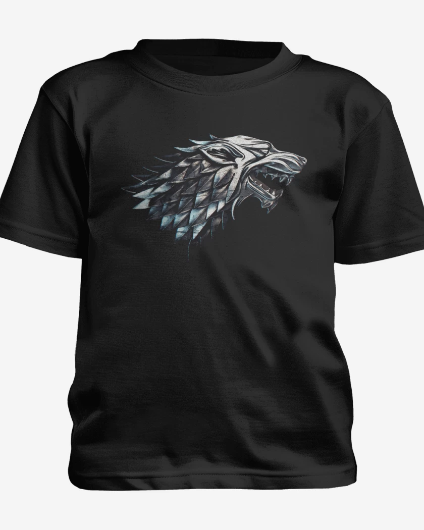 Polera de niño Negro de Lobo metalico