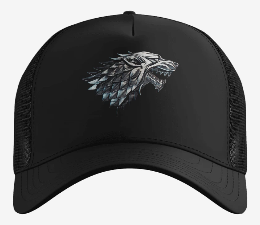 Gorro Negro de Lobo metalico