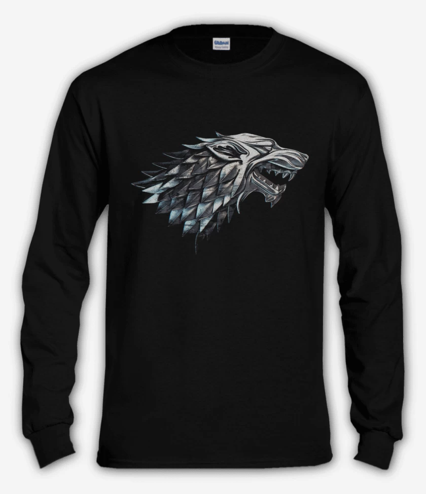 Polera manga larga Lobo metalico
