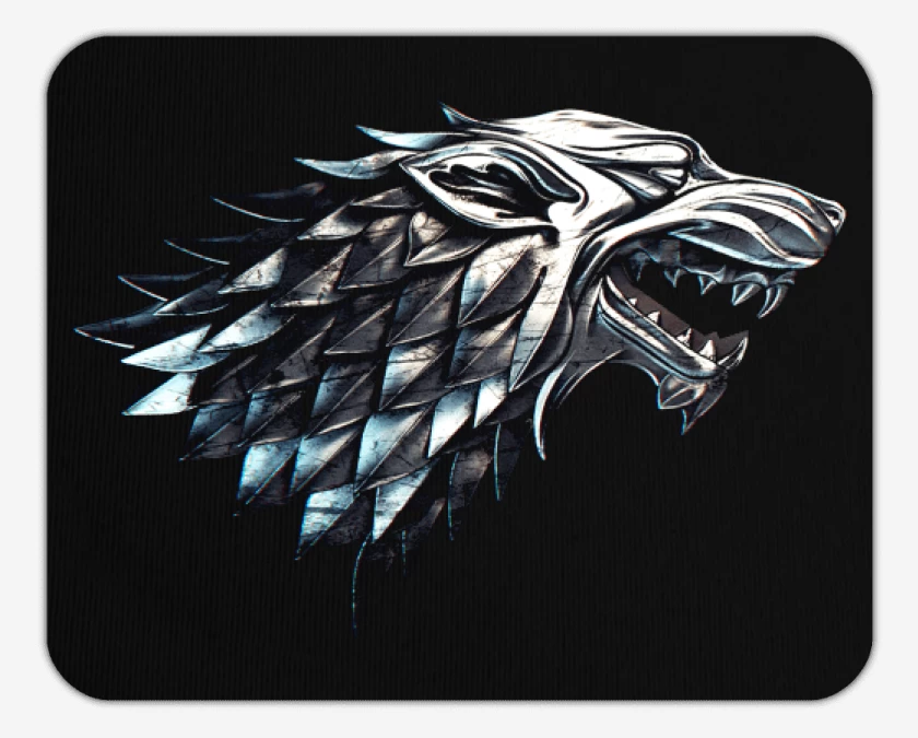 Mousepad Lobo metalico