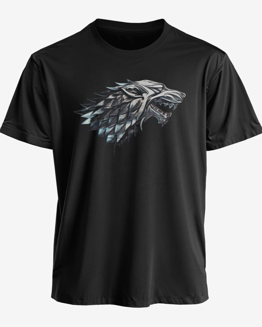 Polera premium Negro de Lobo metalico