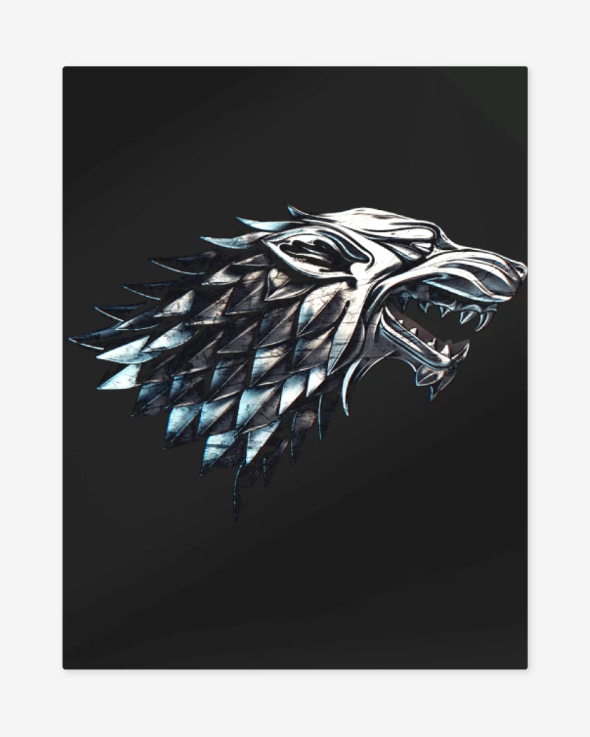 Print metalico Negro de Lobo metalico