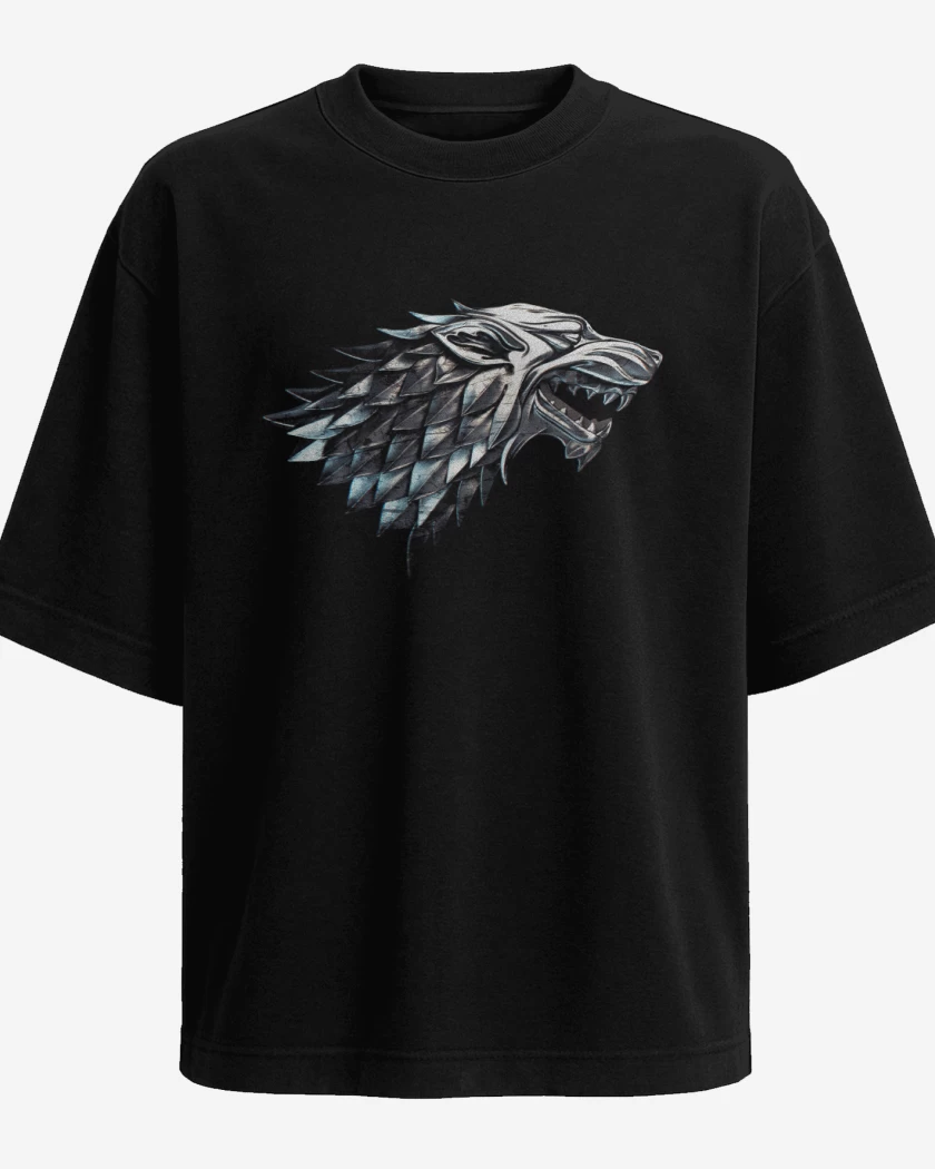 Polera Oversize Lobo metalico