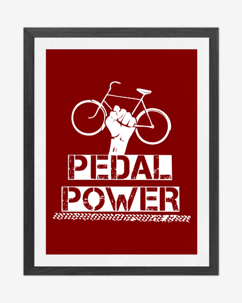 Cuadro decorativo Rojo de Pedal power