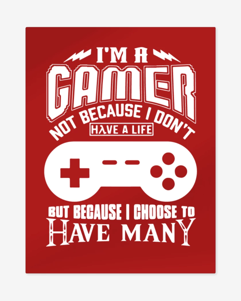 Print metalico Rojo de Im a gamer