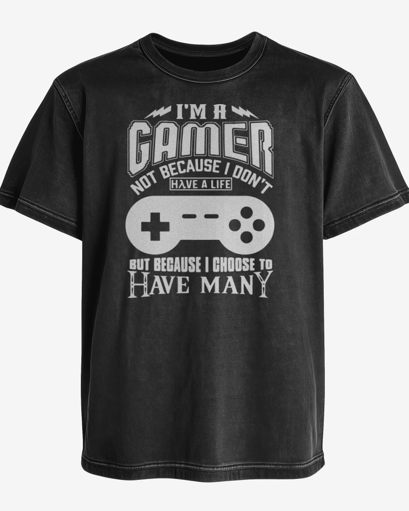 Polera desgastada Negro de Im a gamer