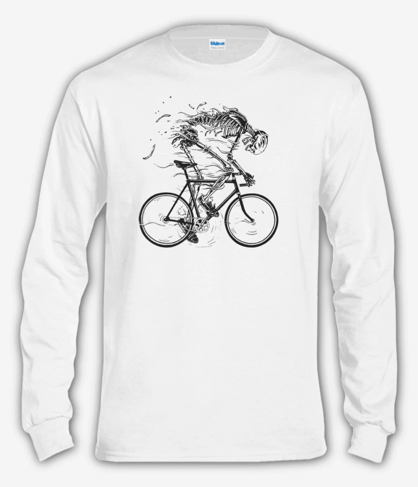 Polera manga larga Blanco de Skull speed