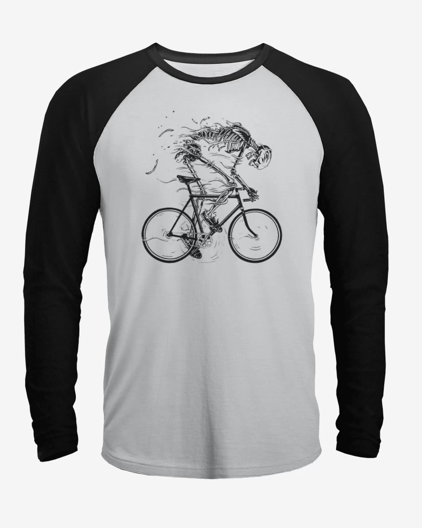 Polera Raglan Blanco / Negro de Skull speed