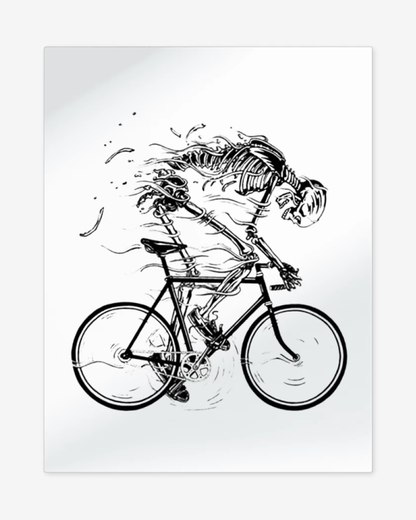 Print metalico Blanco de Skull speed