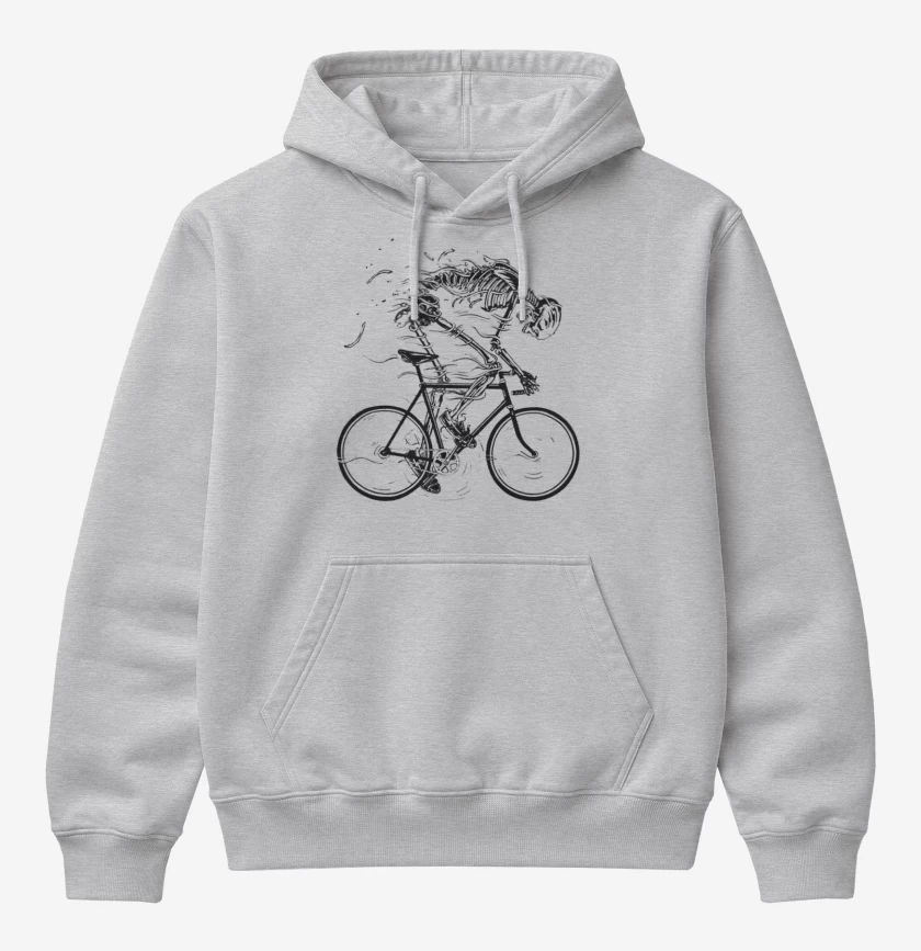 Poleron Canguro básico Gris Melange de Skull speed