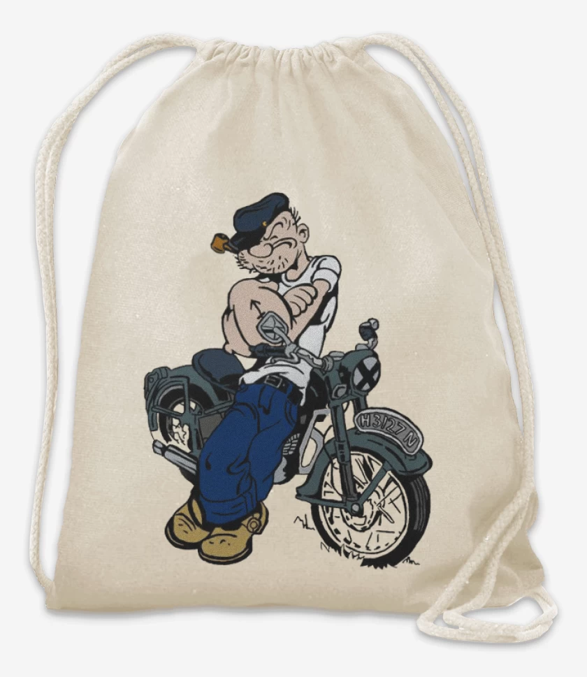 Mochila Blanco de Popeye biker
