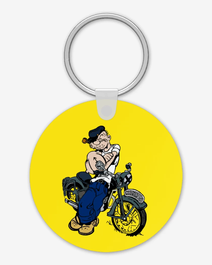Llavero Amarillo de Popeye biker