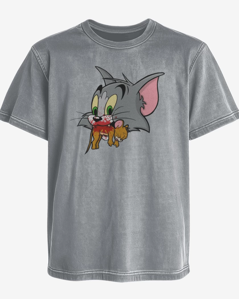 Polera desgastada Gris Melange de La victoria de Tom