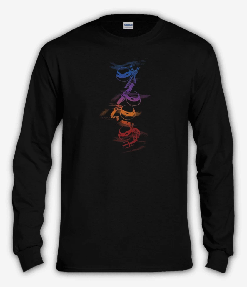 Polera manga larga Negro de Ninja turtles