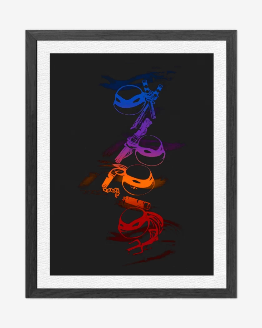 Cuadro decorativo Negro de Ninja turtles