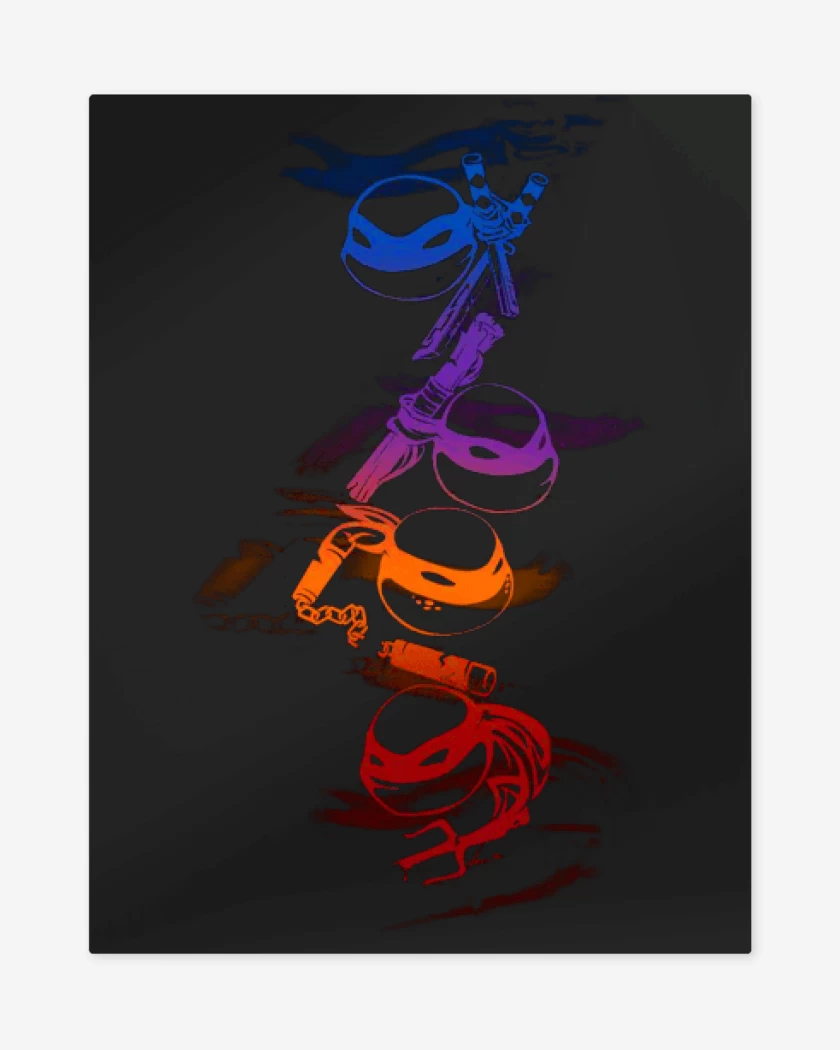 Print metalico Negro de Ninja turtles