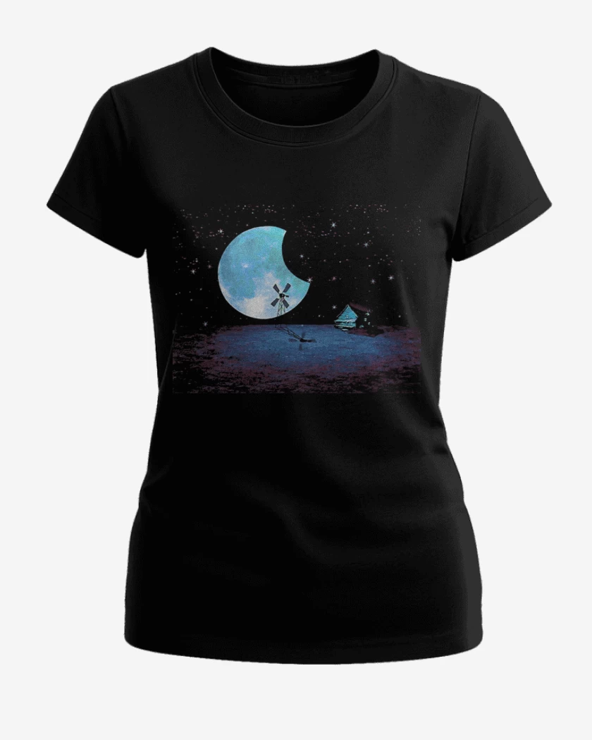 Polera de Mujer Negro de Poblado de ningun lugar coraje