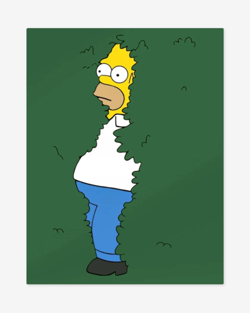 Print metalico Verde jade de Homero arbusto
