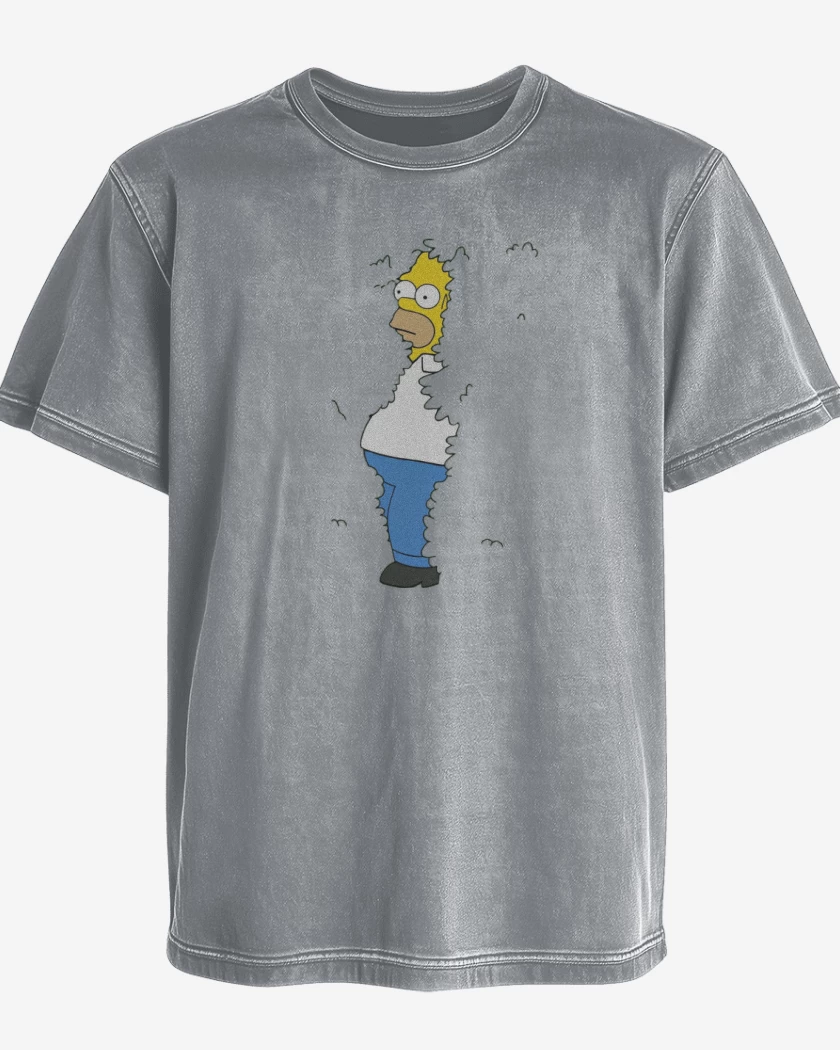 Polera desgastada Homero arbusto