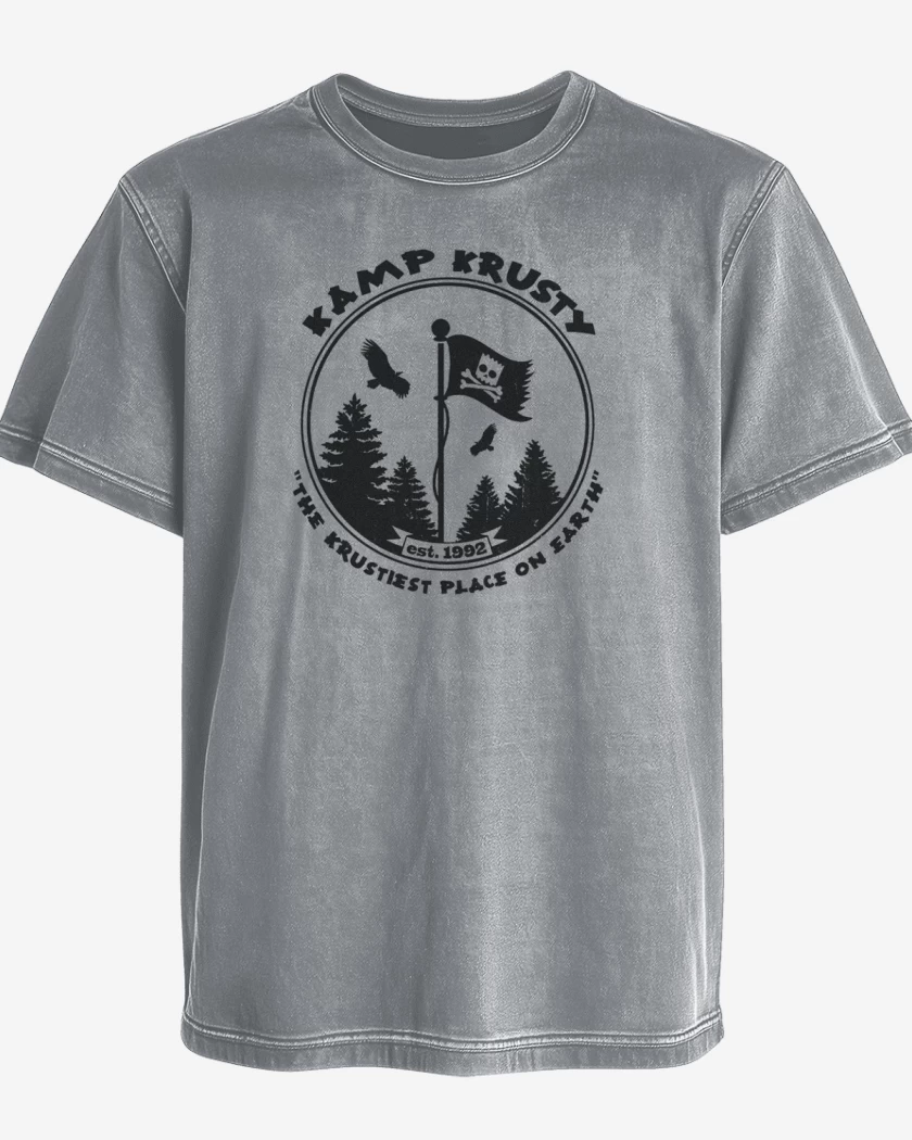 Polera desgastada Gris Melange de Kamp Krusty Bart
